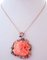 Collier Pendentif Corail, Rubis, Émeraudes, Saphirs, Diamants, Or et Argent, 1950s 2