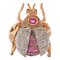 Anillo escarabajo de rubíes, tsavorita, diamantes, oro rosa y plata, Imagen 1