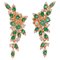 Emeralds, Diamonds and 18 Karat Yellow Gold Earrings, 1960s, Set of 2 1