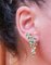Emeralds, Diamonds and 18 Karat Yellow Gold Earrings, 1960s, Set of 2 5