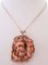 Spilla in corallo, rubini, diamanti, oro rosa e argento, anni '50, Immagine 2