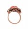 Coral, Rubies, Diamonds, Rose Gold and Silver Ring 3