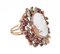 Cameo, Diamonds, Garnets, Rose Gold and Silver Ring, Image 2