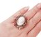 Cameo, Diamonds, Garnets, Rose Gold and Silver Ring, Image 5