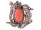 Boucles d'Oreilles en Corail, Saphirs, Diamants, Or Rose 14 Carats et Argent, 1950s, Set de 2 2