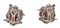 Boucles d'Oreilles en Corail, Saphirs, Diamants, Or Rose 14 Carats et Argent, 1950s, Set de 2 3