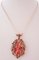 Spilla in corallo, rubini, smeraldi, diamanti, oro rosa e argento, anni '50, Immagine 4