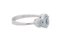 Bague en or blanc 18k, topazes couleur aigue-marine, diamants 1