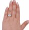 Aquamarine Colour Topazes, Diamonds, 18 Karat White Gold Ring, Image 4