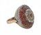 Garnets, Diamonds, Rose Gold and Silver Ring, 1970s 2