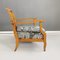 Mid-Century Italian Modern Wood and Fabric Armchair, 1940s, Set of 2, Image 4