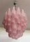 Glass Pink Petal Chandeliers, Murano, 1990s, Set of 2 13