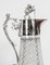 Antiker viktorianischer Weinkrug aus versilbertem & geschliffenem Kristallglas, 19. Jh. 9