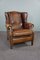 Fauteuil Vintage en Cuir Marron 1