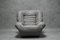 Fauteuil Vintage en Cuir Gris 1