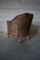 Vintage Art Deco Brown Leather Club Chair, 1930s, Image 7