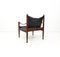 Rosewood and Leather Lounge Chair by Erik Wørts for Niels Eilersen 3