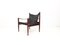 Rosewood and Leather Lounge Chair by Erik Wørts for Niels Eilersen 1