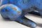 Topes de puerta de conejo antiguos esculturales de hierro fundido pintado en azul. Juego de 2, Imagen 10