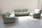 Living Room Set in Leatherette, 1970, Set of 3 1