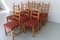 Vintage Danish Brutalist Ladder Back Oak Dining Chairs attributed to Henning Kjærnulf, 1960s, Set of 10 7