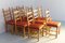 Brutalistische dänische Vintage Esszimmerstühle aus Eiche mit Leitern, Henning Kjærnulf zugeschrieben, 1960er, 10er Set 4