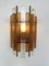 Hammered Glass and Gilt Wrought Iron Sconces from Longobard, Italy, 1970s, Set of 2 10