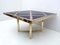 Mid-Century Italian Modern Dining Table in Black, Brass and Chromium Glass attributed to Metalarte, 1970s 3
