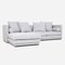 Scandinavian Corner Sofa in Dove Grey, Malmo, Image 2