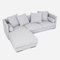 Scandinavian Corner Sofa in Dove Grey, Malmo 5