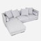 Scandinavian Corner Sofa in Dove Grey, Malmo, Image 5