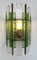 Hammered Glass and Gilt Wrought Iron Sconces from Longobard, Italy, 1970s, Set of 2 3