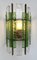 Hammered Glass and Gilt Wrought Iron Sconces from Longobard, Italy, 1970s, Set of 2, Image 3