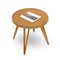 Tavolino da caffè rotondo in legno di Augusto Romano, anni '40, Immagine 13