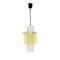 Italian Ceiling Lamp in Glass and Yellow Acrylic Glass, 1960s 1