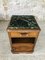 Art Deco Walnut Nightstand with Green Marble Top, 1930s 2