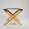 Taurett 203 Stool in Oak and Leather by Uno & East Kristiansson for Luxus, Sweden, 1960s 2