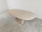 Vintage Oval Travertine Dining Table, 1970s 2
