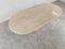 Vintage Oval Travertine Dining Table, 1970s, Image 6