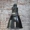 Lámparas colgantes industriales vintage de esmalte negro, Imagen 4