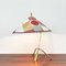 Vintage Table Lamp in Fabric and Metal, 1960s 1