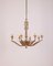 Lámpara de araña italiana de latón dorado, años 50, Imagen 2