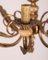 Lámpara de araña italiana de latón dorado, años 50, Imagen 7