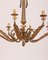 Lámpara de araña italiana de latón dorado, años 50, Imagen 13