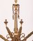 Lámpara de araña italiana de latón dorado, años 50, Imagen 15