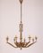 Lámpara de araña italiana de latón dorado, años 50, Imagen 3