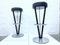 Vintage Bar Stools in Aluminum and Leather, 1970s, Set of 2 8