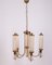 Japanese Chandelier in Brass and Glass, 1960s 1