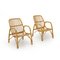 527 Rattan Armchair by Werther Toffoloni and Piero Palange for Gervasoni, 1950s, Set of 2, Image 4