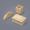 Box, Pen Holder and Paperweight in Travertine, 1970s, Set of 3, Image 3